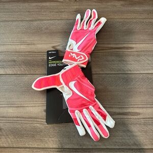Nike Youth Pink and White Softball Gloves